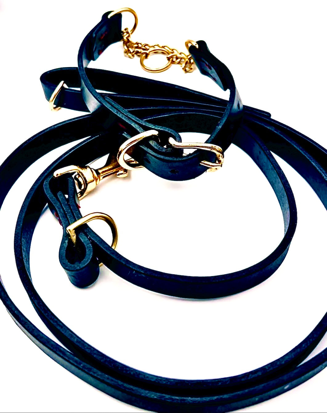 Obsidian Flame Premium Full Grain Australian Leather Leash