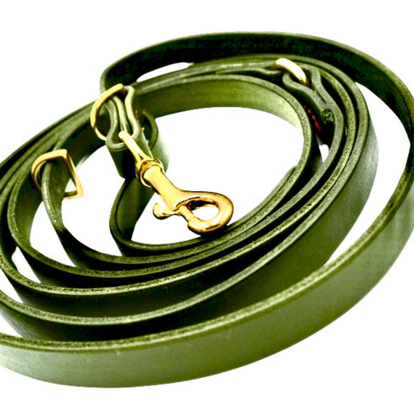 Sage Green Premium Full Grain Australian Leather Leash