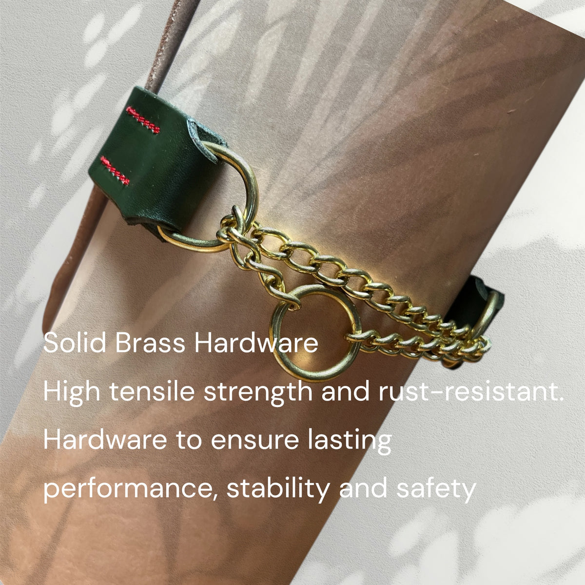 Sage Green Tuscan Leather Martingale Collar