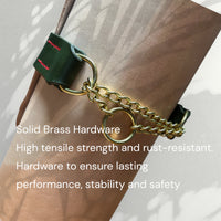 Sage Green Tuscan Leather Martingale Collar