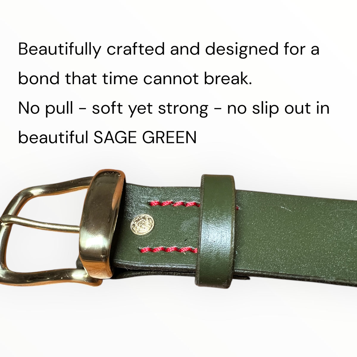 Sage Green Tuscan Leather Martingale Collar