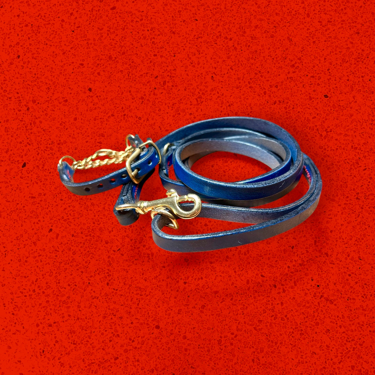Regal Blue Premium Tuscan Leather Leash
