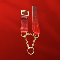 Chilli Red Tuscan Leather Martingale Collar