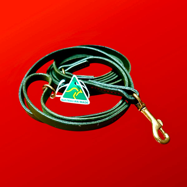 Sage Green Premium Full Grain Australian Leather Leash